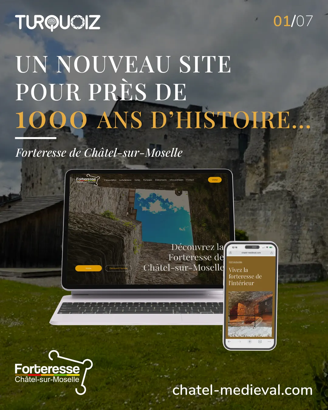 Carrousel Châtel-sur-Moselle, slide 1 : Un nouveau site pour près de 1000 ans d histoire, Forteresse de Châtel-sur-Moselle