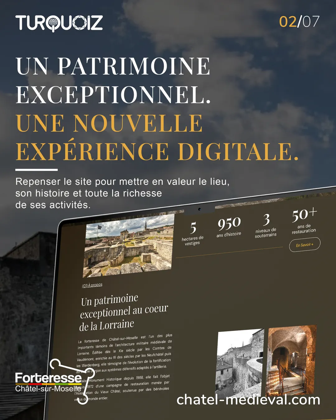 Carrousel Châtel-sur-Moselle, slide 2 : Un patrimoine exceptionnel, une nouvelle expérience digitale