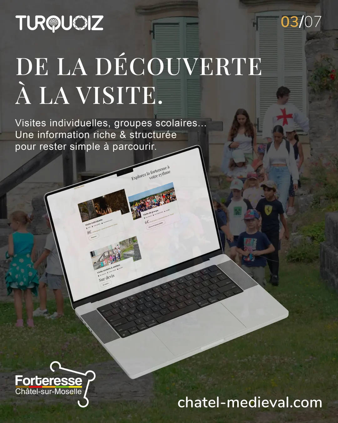 Carrousel Châtel-sur-Moselle, slide 3 : De la découverte à la visite : visites individuelles et groupes scolaires